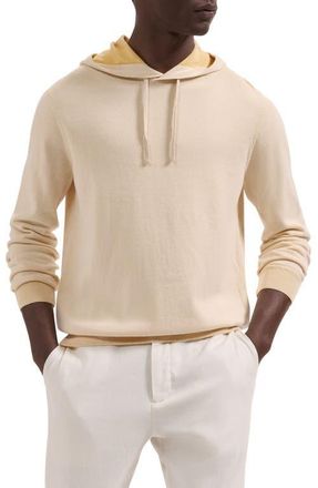 Bugatchi Cotton Hoodie Sweater in Ivory at Nordstrom, Size Xxx-Large