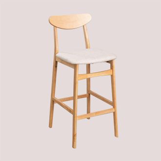 Sklum Sklum - Taburete Alto En Tela Y Madera Cloda