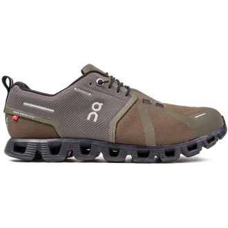 On Running Mens On Cloud 5 Waterproof Trainers - Green Nylon - Size UK 7