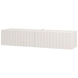 Dmora Mobile Porta tv Maderno, un Ripiano, 2 Ante, 2 Vani, 154x42x32h cm Bianco Crema