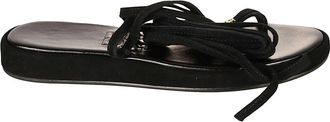 Tory Burch Capri Ankle Wrap Sandal - Dames - Sandalen - Zwart - 38 EU - Su&egrave;de - Schoenen