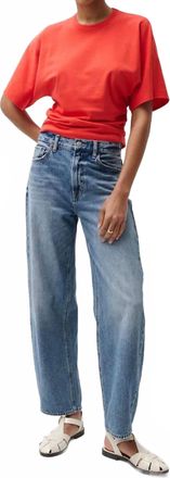 Pistola Denim Wes High Rise Barrel Jean In Spectacle