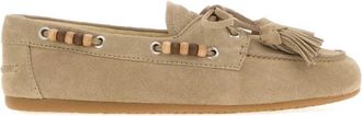 Miu Miu Beige Suede Loafers