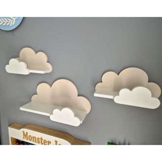 OEM Juego De 3 Estantes Cloud Shelves Moli-galaxy - Capuchino