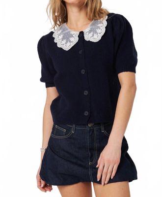 John & Jenn Mario Knit Top In Deep Midnight