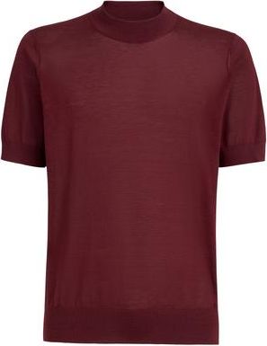 Brunello Cucinelli Knit T-shirt in Amaranth at Nordstrom, Size 56 It