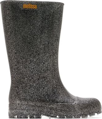 Melissa Welly glitter boots - women - PVC/Recycled Polyethylene vinyl acetate (PEVA)/PVC - 41.5 - Black