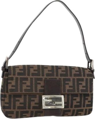 Fendi Pre-owned Zucca Canvas Shoulder Bag - - Pre-owned - Donna - Marrone - ONE SIZE
