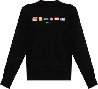 Paul Smith Sweatshirt met ronde hals en grafische print - Heren - Sweatshirts - Zwart - 2XL - Katoen - Hoodies & sweatvesten