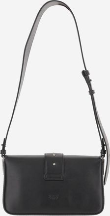 Pinko Womens Love One Mini Leather Bag Black Shoulder