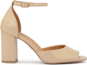 Kazar Beige sandalen met volledige hak - Dames - Sandalen met hakken - Beige - 41 EU - Leer - Schoenen