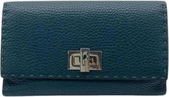 Fendi Pre-owned Selleria 8M0308 Long Wallet - Dames - Vintage Accessoires - Blauw - ONE Size - Leer - Vintage