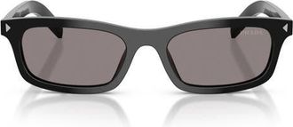 Prada 53mm Pillow Sunglasses in Black/grey at Nordstrom