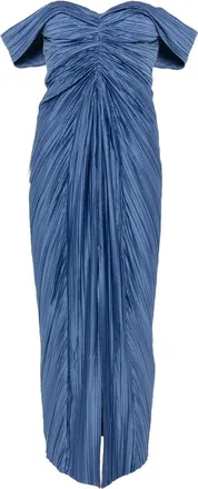 Cult Gaia Natalie Off-shoulder Pleated Midi Dress
