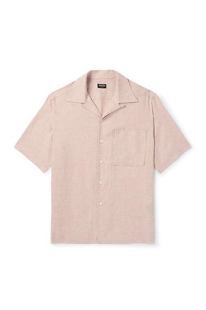 Ermenegildo Zegna Camp-Collar Oasi Linen Shirt