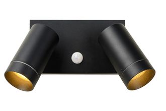 Lucide TAYLOR Dimmable Rotatable Stylish Outdoor Wall Spotlight 2xGU10 in Black