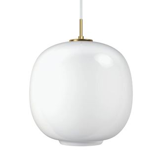 Louis Poulsen VL45 Radiohus Pendelleuchte, &Oslash; 37 cm, Messing / opalweiss