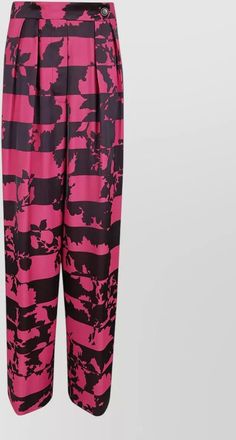 Dries Van Noten pamplona high waist pleated wide leg trousers