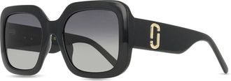 Marc Jacobs Grey Gradient Square Ladies Sunglasses MARC 647/S/US 008A/WJ 53