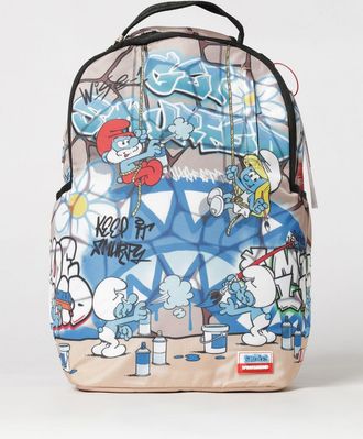 Sprayground Zaino Smurfs Art Party con stampa grafica e tasca per laptop