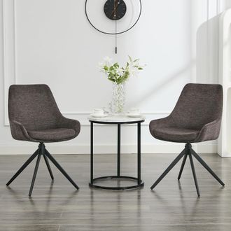 OEM Conjunto De Comedor De Dos Piezas Con Sillas, Silla De Cocina Giratoria, Silla De Comedor Tapizada Moderna, Adecuada Para Comedor, Sala De Estar, Ofic