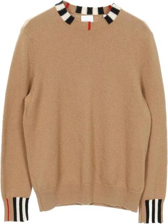 Burberry 2000s Icon patterned-trim sweater - Neutrals