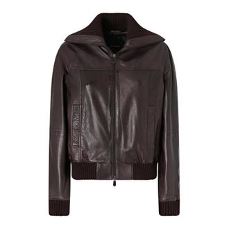 Pinko Bluma Bomber Jacket - Jackets - Mujer - Marr&oacute;n - XS