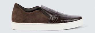Manolo Blahnik Nadores croc-effect leather sneakers