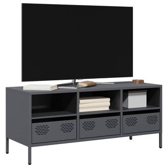 Berkfield Home TV Cabinet Anthracite 101.5x39x43.5 cm Cold-rolled Steel in Black