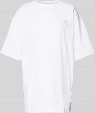 Review Oversized T-Shirt mit Label-Print in Weiss, Gr&ouml;&szlig;e XS
