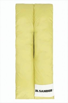 Jil Sander Quilted Yellow Padded Scarf With Loop Detail