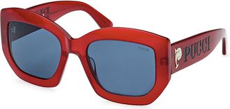 Pucci Emilio Pucci EP0211 66V Womens Sunglasses Red Size 54