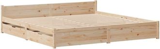 vidaXL Vidaxl - Bed Frame without Mattress 180x200 cm Super King Solid Wood Pine
