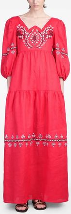 Holy Caftan Abito lungo Adalasia - Rosso