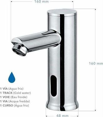 OEM Grifo Autom&aacute;tico Infrarrojo - Cuerpo De Lat&oacute;n Cromado - Sensor Sin Contacto - Abertura De 2 Pulgadas Para Una F&aacute;cil Instalaci&oacute;n