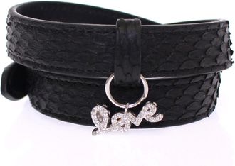 -A- Nialaya Mannen Slangenhuid CZ LOVE 925 Zilveren Armband