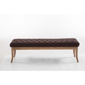 Clp Clp - Banco Recibidor Ramses En Tela & Madera Clara Marr&oacute;n 150 Cm