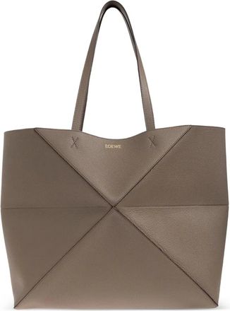 Loewe Borsa tote Puzzle Fold media - Marrone