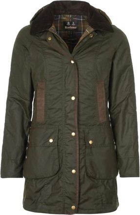 Barbour Bower Wax Jacket - Dames - Parka Jassen - Groen - L - Katoen - Jassen