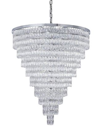 Bethel International 49In Metal Chandelier With Crystals