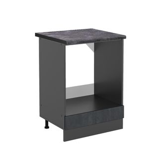 Vicco Armario Para Horno Empotrado R-line, Hormig&oacute;n Negro, 60 Cm Et Antracita