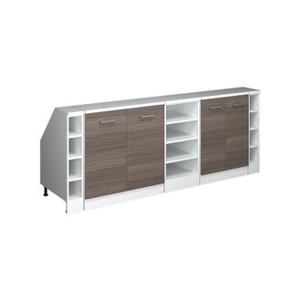 Vicco Armario De Cocina Para Techo Inclinado R-line, Gris Noble, 210 Cm Lote De 5 Carcasas De Armario 60 Cm De Profundidad, Vicco