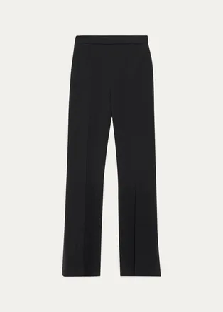 Veronica Beard Gracie Zip-Back Bootcut Pants