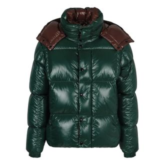 Moncler Down Jackets, male, Green, Size: L Short down jacket Parana with hood
