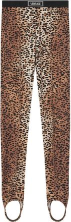 Versace Leggings con staffa - Blu