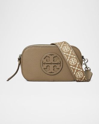 Tory Burch Miller Mini Zip Leather Crossbody Bag