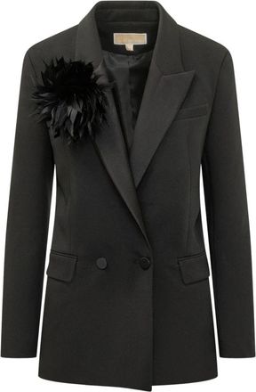 Michael Kors Dubbelrijige Smoking Blazer - Dames - Blazers - Zwart - L - Jassen
