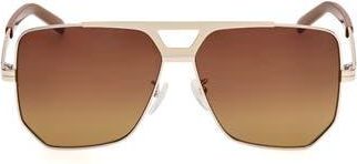MCM 59mm Polarized Navigator Sunglasses in Gold /Gradient Brown at Nordstrom Rack