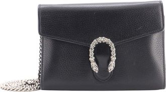 Gucci Black Leather Dionysus Chain Wallet With Embellished Detail Small (Authentic Pre-Loved)