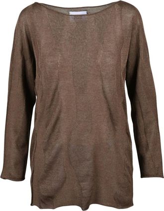 Alpha Studio Maglia Garzata - Knitwear - Mujer - Marr&oacute;n - M